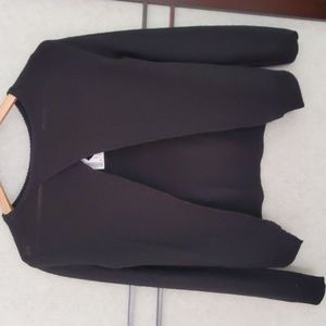 Tobi ‘Naya’ Women's Sz Small Open Split Back 3/4 Sleeve Crop Top Sweater  Junior
